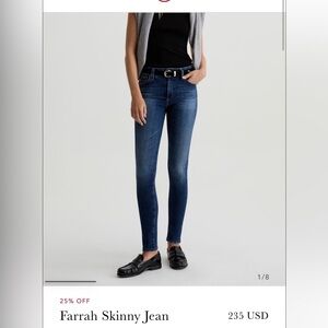 AG Farrah Skinny Jeans Size 30R